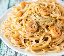 Spaghettis crevettes sautées