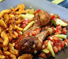 Alloco poulet grillé