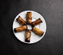 Сырные рулетики из баклажанов