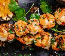 Brochette de gambas