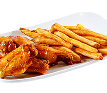 Ailes de poulet avec frites