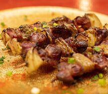 (1) brochette de gésier