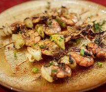 (1) brochette de crevettes 