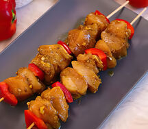 Brochettes de poulet marinées