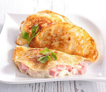 Crêpes fourrées au jambon fromage