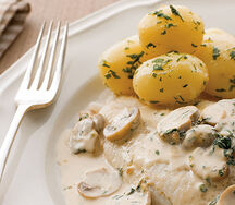 Pavé de mérou sauce crème, citron et beurre blanc