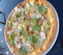 Пицца Цезарь с креветкой