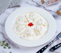 Равиоли с лососем в сливочном креме