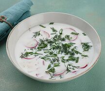 Окрошка овощная на кефире