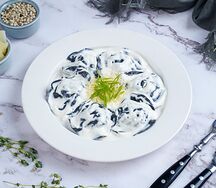 Равиоли с королевской креветкой