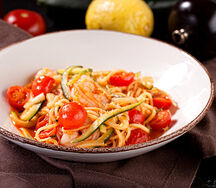 Паста Тальолини с креветками и цукини