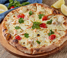 Пицца Нежная семга с креветками