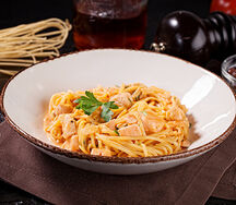 Паста Тальолини с семгой