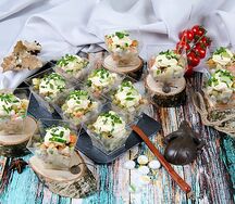 Салат в веррине Оливье