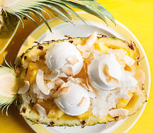 Glace d'ananas à l'italienne