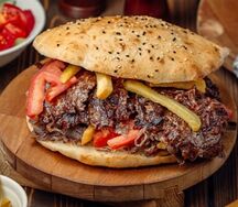Шаурма с говядиной в хлебе