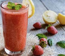 Jus de fraise et lait