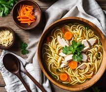 Суп с домашней лапшой