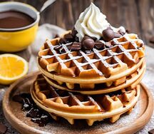 Венские вафли с шоколадом и кремом