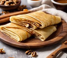 Блины с орехами карамелью