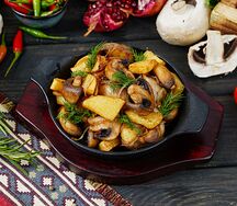 Картофель с грибами 