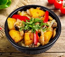 Картофель с грибами
