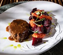 Печёная вырезка лося