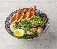 Рамен с креветками