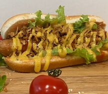 Датский хот-дог с куриной сосиской