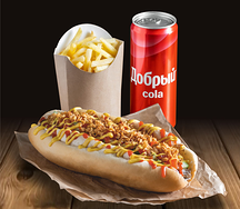 Хот-дог грибной комбо