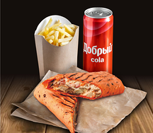 Шаурма сырно-чесночная комбо