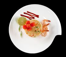 Тяхан с креветкой и овощами