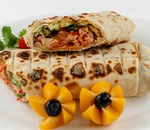 Шаурма с индейкой на мангале