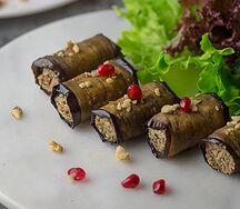 Рулет из баклажанов с ореховой начинкой