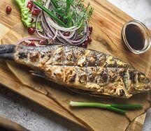 Шашлык из сибаса