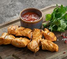 Шашлык из индейки с соусом барбекю