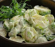 Брюссельская капуста с соусом дор блю