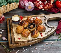 Грибы на мангале