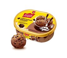 Мороженое сливочное в контейнере Шоколадный Брауни с арахисом