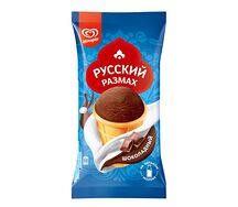 Русский размах мороженое в вафельном стаканчике шоколадное
