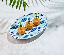 Профитроли с форшмаком и икрой палтуса