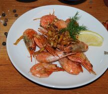 Жареные креветки