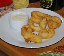 Кольца кальмара в кляре