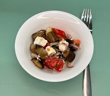 Салат с баклажанами и брынзой