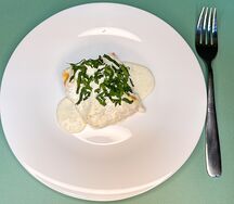 Горбуша в сливочно-чесночном соусе