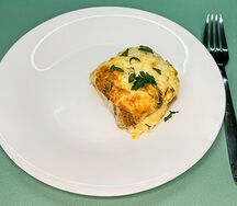 Филе минтая под кабачковой шапочкой