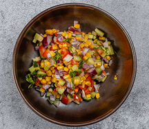 Чаат салат с кукурузой