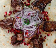 Шашлык из бараньих внутренностей