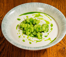 Мацони с тартаром из свежего огурца