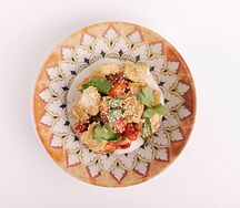 Салат с хрустящим баклажаном